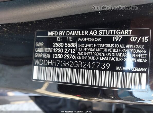 WDDHH7GB2GB242739 2016 MERCEDES-BENZ AMG E 63 Черный Вид подкапотного пространства