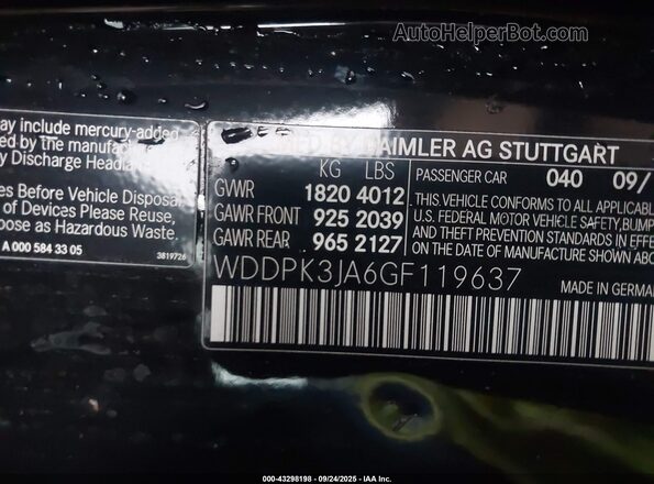 WDDPK3JA6GF119637 2016 MERCEDES-BENZ SLK Black Вид підкапотного простору