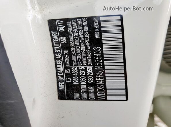 WDDSJ4EB5JN526433 2018 MERCEDES-BENZ CLA-CLASS White 