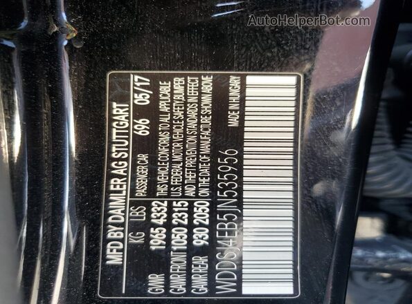WDDSJ4EB5JN535956 2018 MERCEDES-BENZ CLA-CLASS Черный 