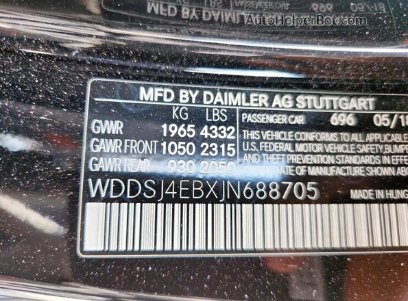 WDDSJ4EBXJN688705 2018 MERCEDES-BENZ CLA-CLASS Black 