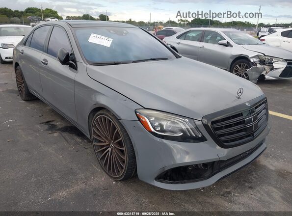WDDUG6EB4JA350758 2018 MERCEDES-BENZ S-CLASS Серый Вид спереди