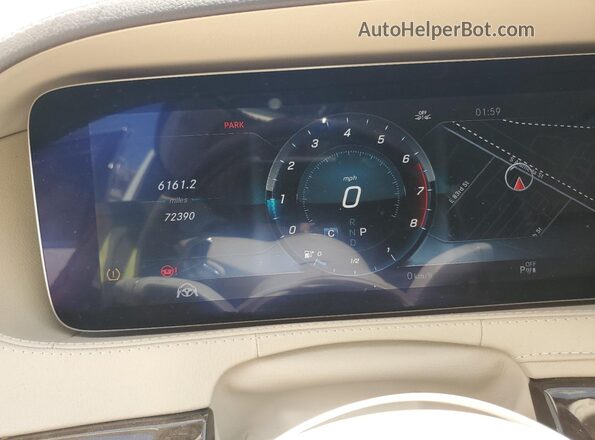 WDDUG8DB9KA445671 2019 MERCEDES-BENZ S White Вид щитка приладів