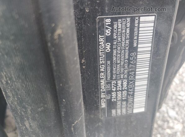 WDDWF4KBXJR417658 2018 MERCEDES-BENZ C Black 