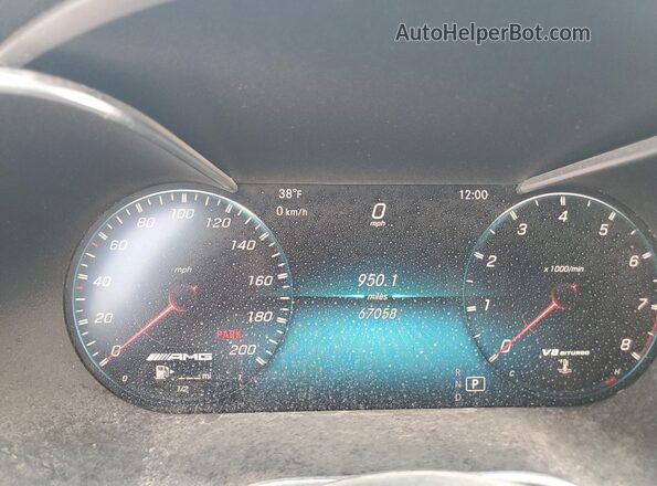 WDDWJ8GBXKF893409 2019 MERCEDES-BENZ C Черный Вид щитка приборов