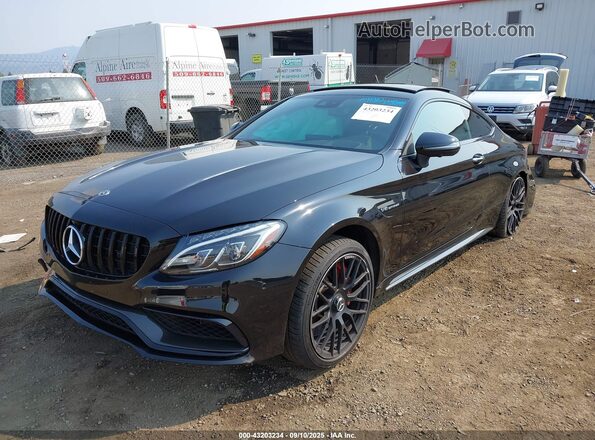 WDDWJ8HB5JF677464 2018 MERCEDES-BENZ AMG C 63 Black Front left