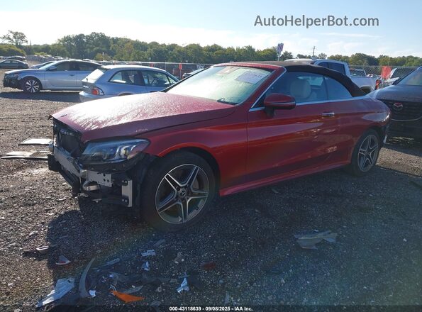 WDDWK8EB3LF973894 2020 MERCEDES-BENZ C-CLASS Red Առջևի ձախ երեք քառորդ տեսարան