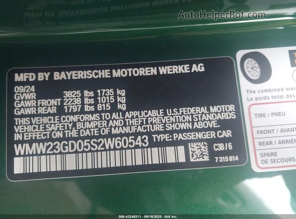 WMW23GD05S2W60543 2025 MINI HARDTOP Green Engine compartment view
