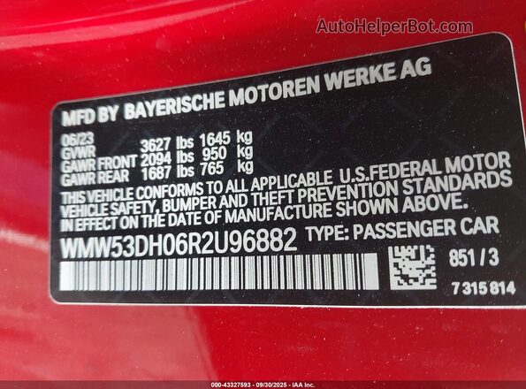 WMW53DH06R2U96882 2024 MINI HARDTOP Red Widok komory silnika