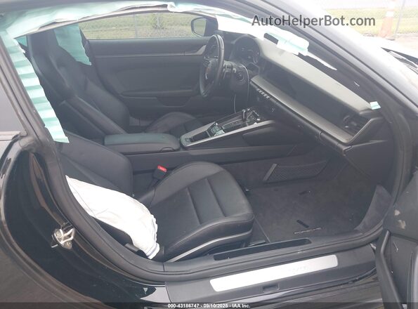 WP0AA2A92LS206505 2020 PORSCHE 911 Black Widok wnętrza z przodu