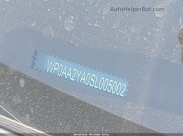 WP0AA2YA0SL005002 2025 PORSCHE PANAMERA Gray 