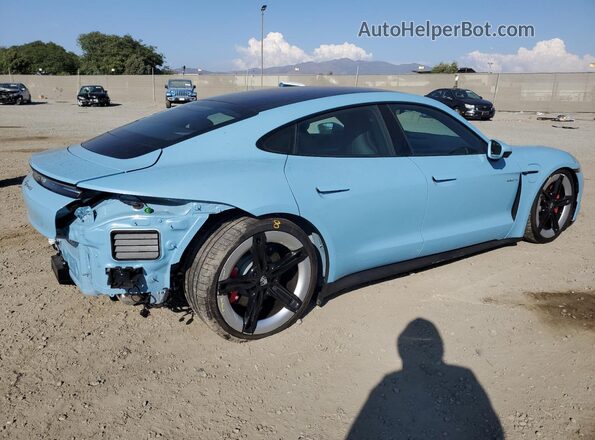 WP0AB2Y18SSA42384 2025 PORSCHE TAYCAN Blue Rear right