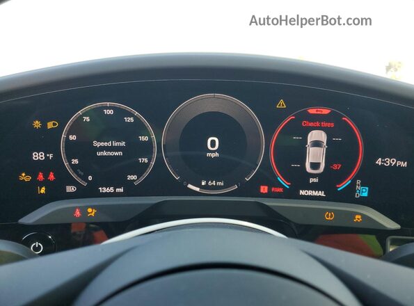 WP0AB2Y18SSA42384 2025 PORSCHE TAYCAN Blue Instrument cluster view