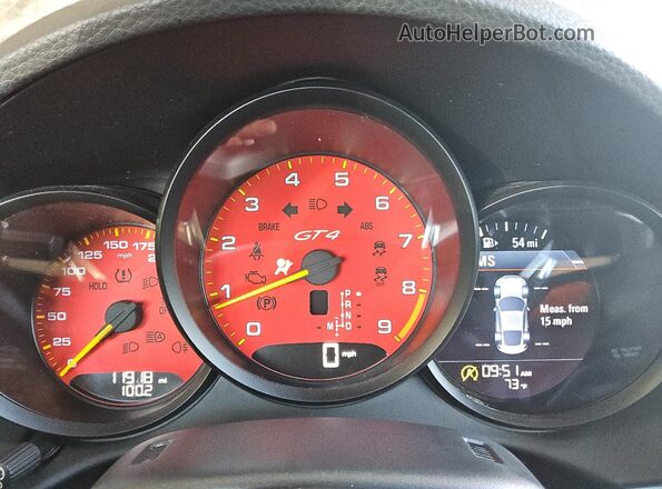 WP0AC2A86PS275057 2023 PORSCHE CAYMAN Gray Instrument cluster view