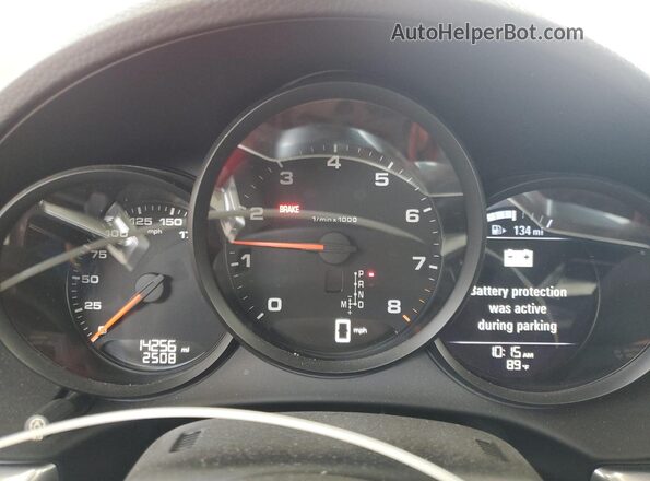 WP0CA2A89JS210998 2018 PORSCHE BOXSTER Orange Instrument cluster view