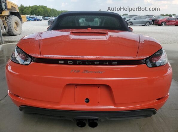 WP0CA2A89JS210998 2018 PORSCHE BOXSTER Orange Rear view