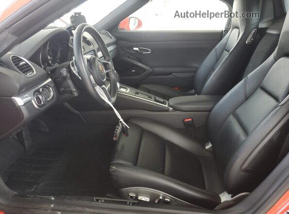 WP0CA2A89JS210998 2018 PORSCHE BOXSTER Orange Front interior view