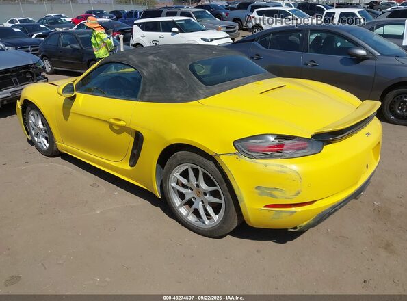 WP0CA2A8XMS210397 2021 PORSCHE BOXSTER Yellow Rear left