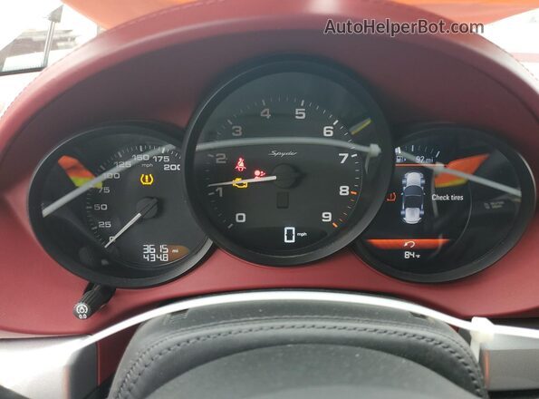 WP0CC2A8XMS240820 2021 PORSCHE BOXSTER White ხელსაწყოთა პანელის ხედი