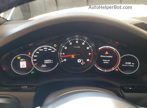 WP1AA2AY1LDA08427 2020 PORSCHE CAYENNE Черный Вид щитка приборов