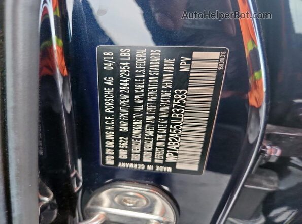 WP1AB2A55JLB37583 2018 PORSCHE MACAN Black 