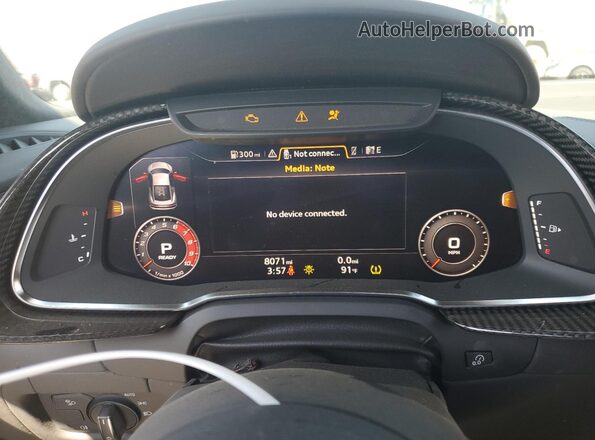 WUAKBAFX5M7901345 2021 AUDI R8 Green Vista del cuadro de instrumentos