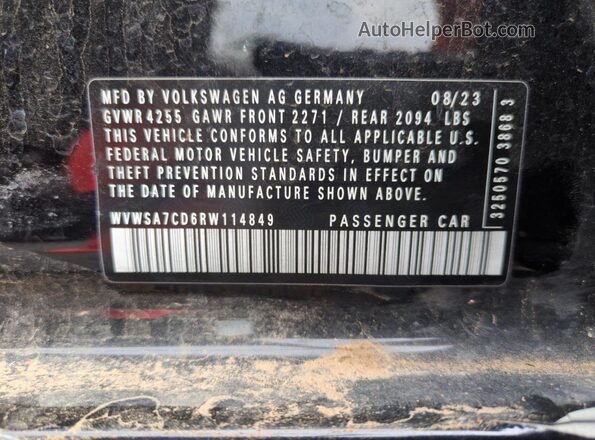WVWSA7CD6RW114849 2024 VOLKSWAGEN GTI Black Շարժիչի բաժամունքի տեսք