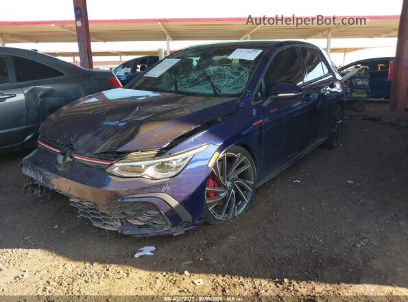 WVWVA7CDXRW145065 2024 VOLKSWAGEN GOLF Blue წინა მარცხენა ხედი სამი მეოთხედიდან