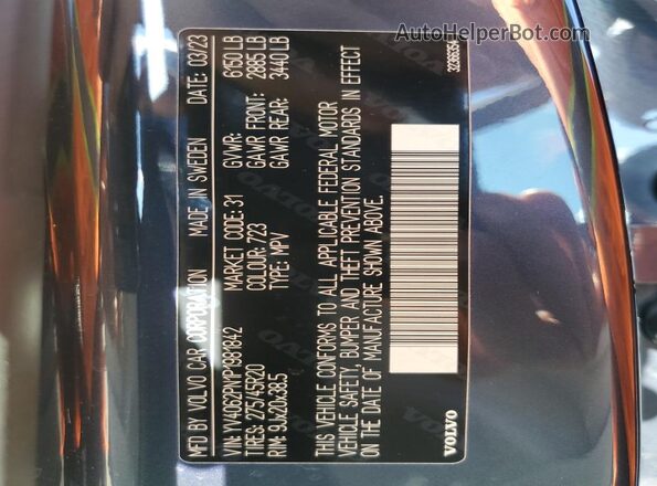 YV4062PN1P1981842 2023 VOLVO XC90 Blue 