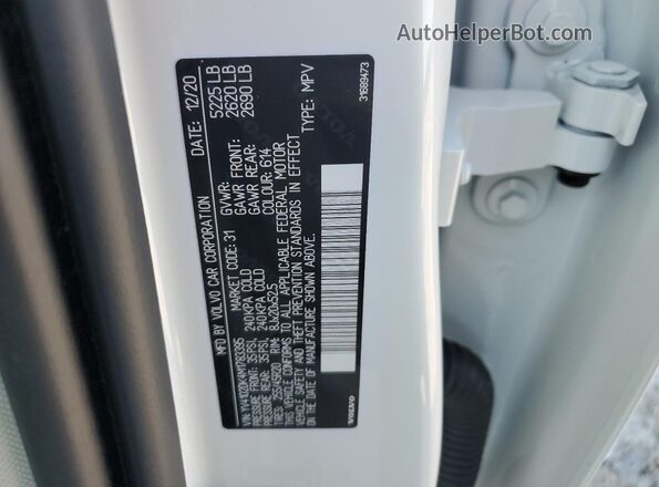 YV4102DK4M1783395 2021 VOLVO XC60 White 
