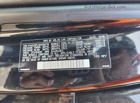 YV4A22PL6H1156718 2017 VOLVO XC90 Black 