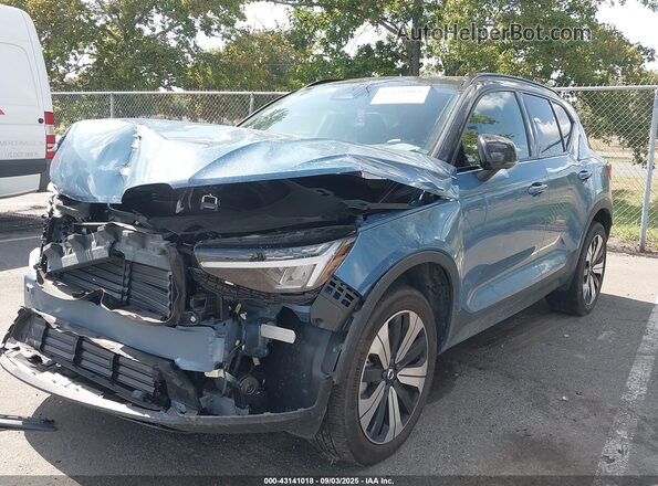 YV4ED3UL5P2093125 2023 VOLVO XC40 RECHARGE PURE ELECTRIC Blue Передня ліва чверть