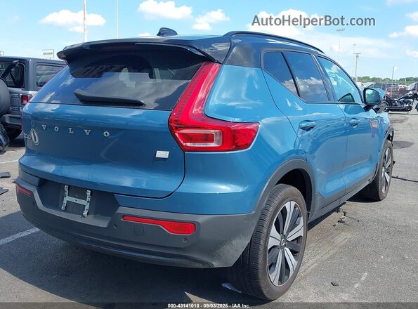YV4ED3UL5P2093125 2023 VOLVO XC40 RECHARGE PURE ELECTRIC Blue Задня права чверть