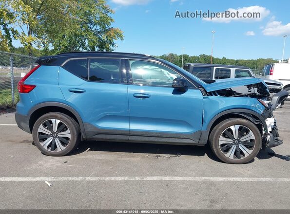 YV4ED3UL5P2093125 2023 VOLVO XC40 RECHARGE PURE ELECTRIC Blue Вид задньої частини салону