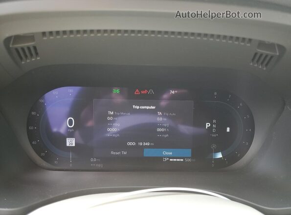 YV4L12RK8N1084271 2022 VOLVO XC60 White Вид щитка приладів