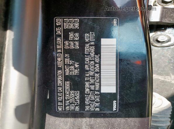 YV4L12UK4R2285656 2024 VOLVO XC40 Черный 