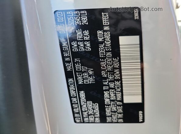 YV4L12UW2P2049894 2023 VOLVO XC40 Белый 