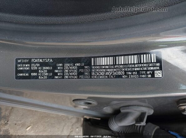 ZACNDFAN5P3A01809 2023 DODGE OTHER Серый Вид подкапотного пространства