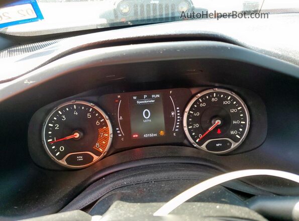 ZACNJAAB7LPL85836 2020 JEEP RENEGADE Gray ხელსაწყოთა პანელის ხედი