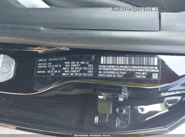 ZACNJBBB2LPL75350 2020 JEEP RENEGADE Black Вид підкапотного простору