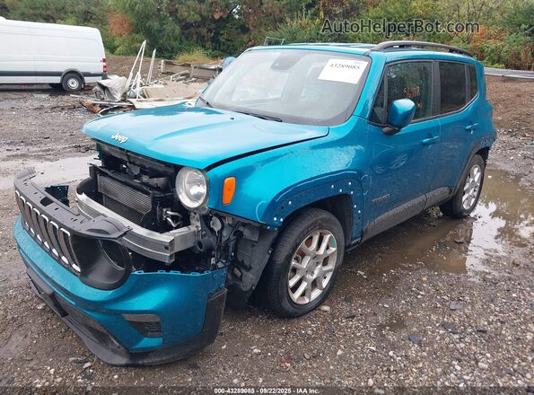 ZACNJCBB7MPN26318 2021 JEEP RENEGADE Teal Առջևի ձախ երեք քառորդ տեսարան