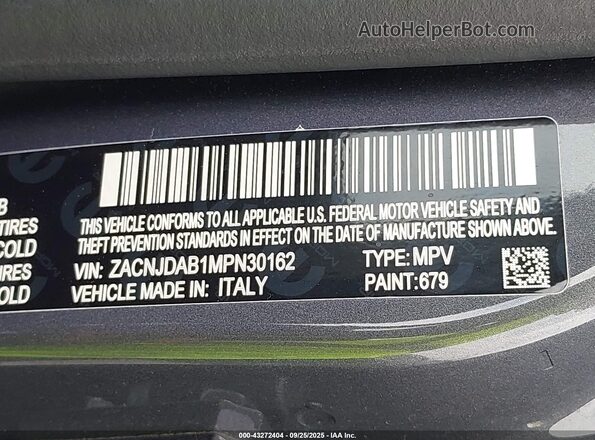 ZACNJDAB1MPN30162 2021 JEEP RENEGADE Gray Engine compartment view