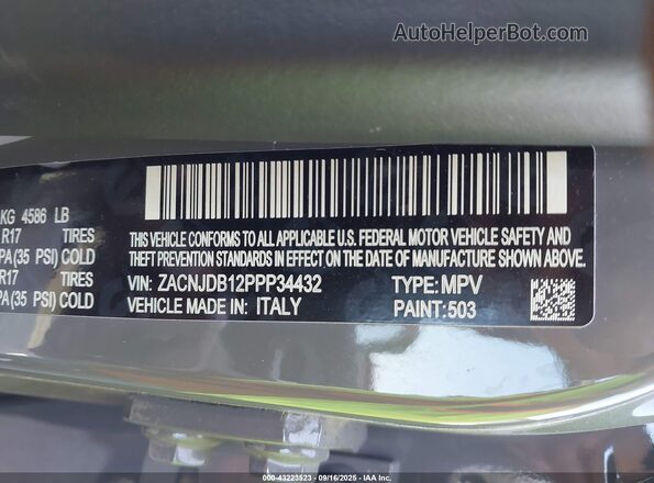 ZACNJDB12PPP34432 2023 JEEP RENEGADE Gray Вид підкапотного простору
