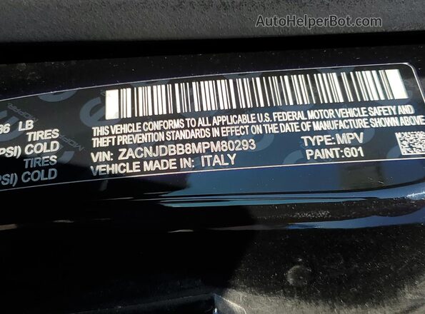 ZACNJDBB8MPM80293 2021 JEEP RENEGADE Black Vista de la etiqueta del VIN