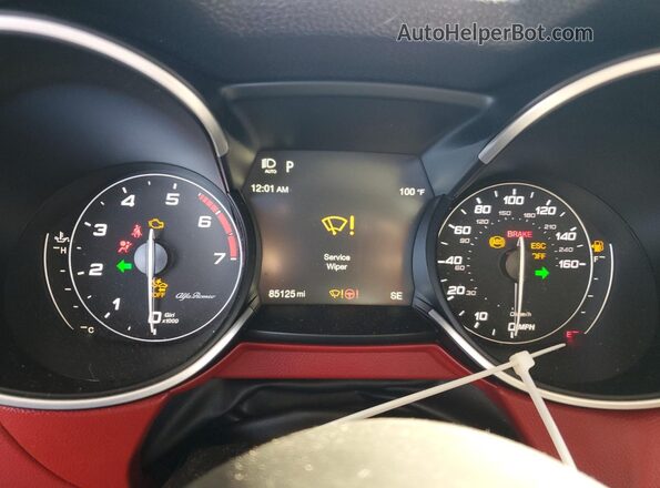 ZASPAJANXL7C76295 2020 ALFA ROMEO STELVIO Black Widok zestawu wskaźników