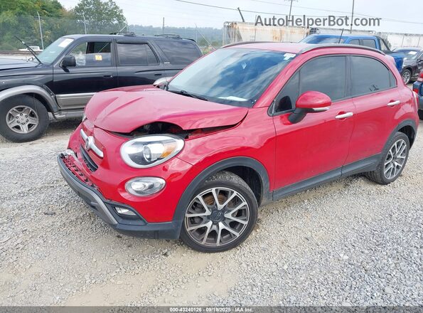 ZFBCFXCB7JP682257 2018 FIAT 500X Red Առջևի ձախ երեք քառորդ տեսարան