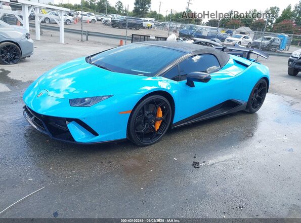 ZHWUS4ZF4KLA11640 2019 LAMBORGHINI HURACAN Синий Передняя левая четверть