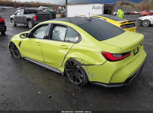 WBS43AY02NFL90468 2022 BMW M3 Green Հետևի ձախ