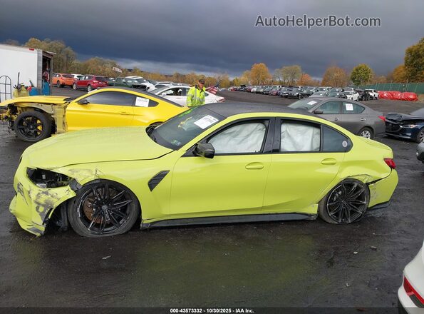 WBS43AY02NFL90468 2022 BMW M3 Green Սալոնի հետևի տեսք