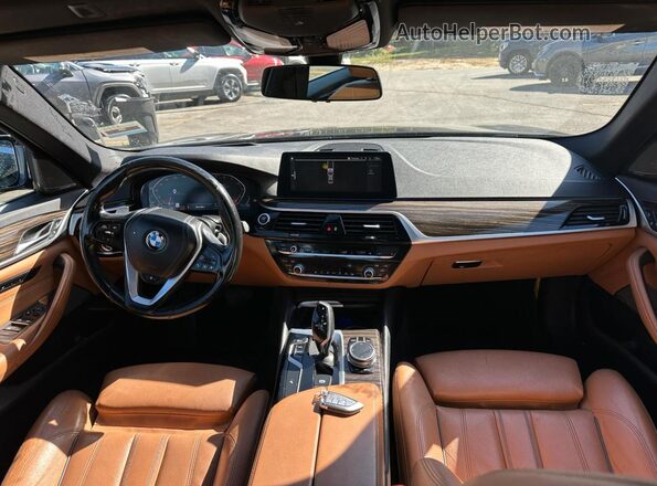 WBAJS3C03LCD49216 2020 BMW 5 SERIES Black Front interior view